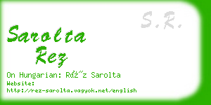 sarolta rez business card